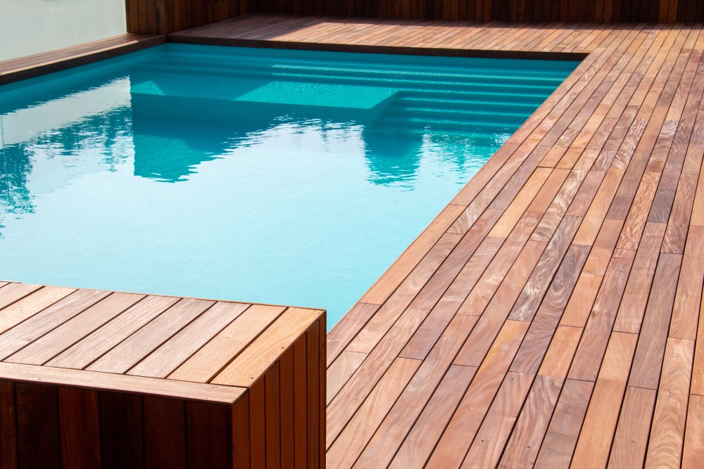 Creative Pool Designs With Multi-Level Decking and Lounge Areas